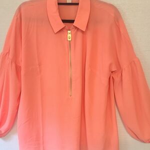 Michael Kors peach color Blouse Sz L